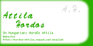 attila hordos business card