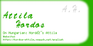 attila hordos business card